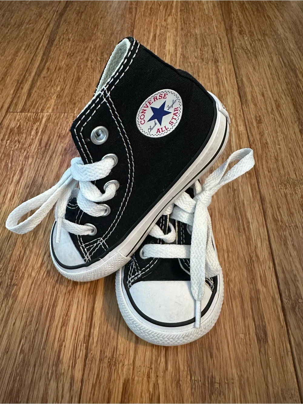 Converse Toddler Black Canvas High-Top Sneakers